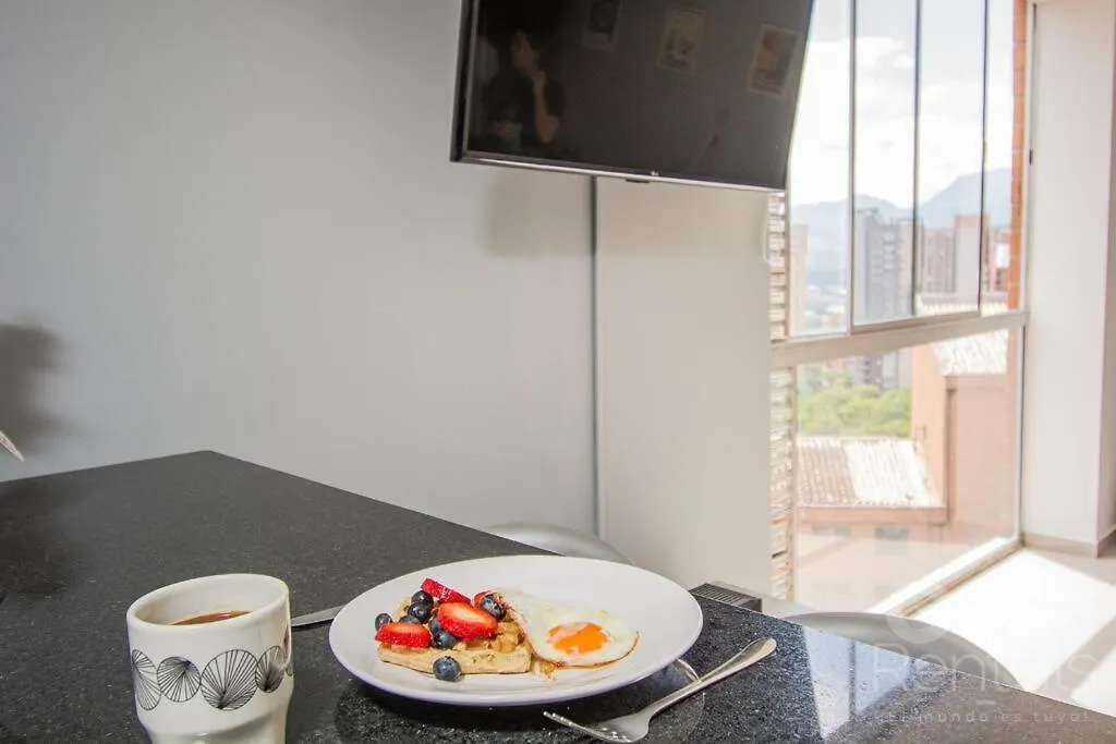 Mountain And City Views Loft Ultra-Fast Internet Medellín Apartament
